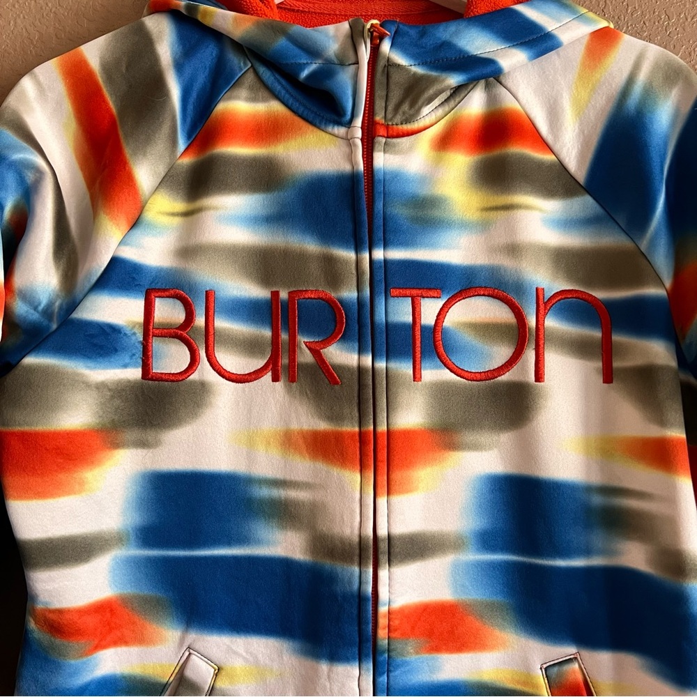 Burton WB Peak Dry-Ride Multicolor Zip-Up Hoodie Size Large - Picture 3 of 9